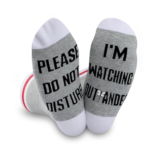 Image of GJTIM 2PAIRS TV Show Inspired Socks Bookish Gift TV Show Merchandise Scotland Gift for Fans（Watching Out）