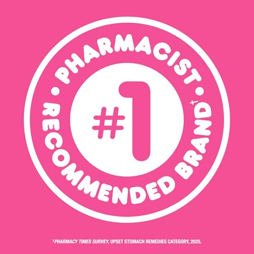 Image of Pepto Bismol Liquid, Upset Stomach Relief, Nausea Relief, Heartburn Relief, Indigestion Relief, Anti Diarrhea Medication for Adults - 5 Symptom Fast Relief, 2x12 oz (Packaging May Vary)