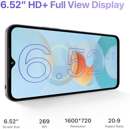 UMIDIGI G5A Mobile Phone(2023),Android 13 SIM Free Unlocked Smartphone,8GB+64GB/1TB Extension,6.52HD+Screen,5000mAh Battery Type-C,13MP Camera,4G Dual SIM/Face ID/GPS/OTG,UK VersionGrey