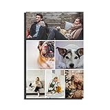 Póster de lienzo personalizado con impresión fotográfica, para boda, familia, pareja, amigos, aniversario, decoración del hogar, enmarcado, listo para colgar, 6 fotos