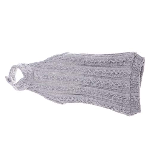 Robe pull dos nu 1/4 en tricot gris de haute précision