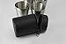 Yueton® Set of 4 Stainless Steel Shot Cups Drinking Vessel with Black Leather Carrying Case (30ml)