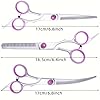 5-in-1 Pet Grooming Scissors, Stainless Steel Straight Thinning Curved Shears & Comb for Pet Use #2