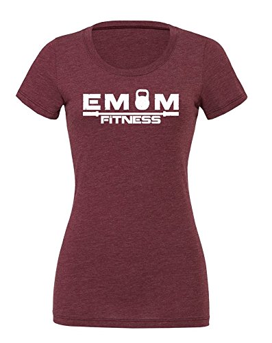 T-shirt fitness femme emom Tri Blend maillot sport moulant respirant tailles S M L XL
