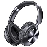 TAGRY Hybrid Active Noise Cancelling Headphones 100H Playtime Wireless Over Ear Bluetooth Headphone with Fast Charging Hi-Res Audio Comfort Earcups Headsets for Travel Home Office Phone PC Black