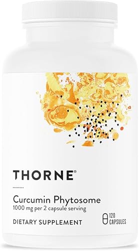 THORNE Curcumin Phytosome 1000 mg (Meriva) - Clinically Studied High Absorption - Supports Healthy Inflammatory Response in Joints Muscles GI Tract Liver Brain & Nerves - 60 Servings