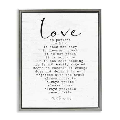 Spiritual Scripture Heart Sentiment, 17 x 21 Inch Canvas in Floater Frame