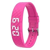 Braccialetto con allarme vibrante intelligente per uomini e donne con sonno forte (rosso rosa)