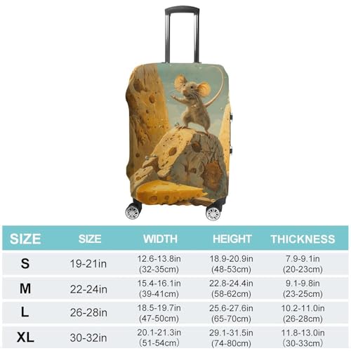 Carry on Luggage Cover Cheese Suitcase Covers for Luggages Tsa Approved Travel Luggage Sleeve Protector Elastic Suitcase Protector Anti-Scratch Washable Fits 19-30 Inch Case -S2