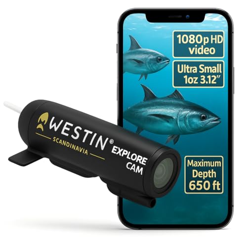 Westin Explore Cam - Fishing Gifts for Men - Castable Underwater Fishing Camera for Lure Fishing – Full HD 1080P with Direct Playback on iPhone & Android