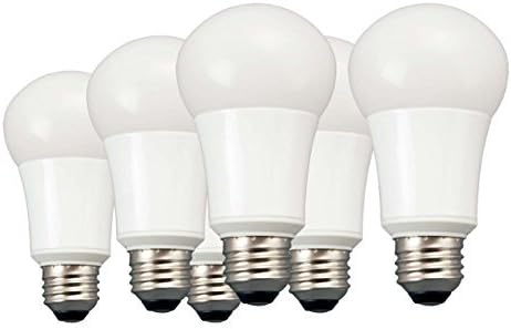 TCP 60W Equivalent, 9W LED A19 Light Bulbs, Non-Dimmable, Daylight (6 Pack)