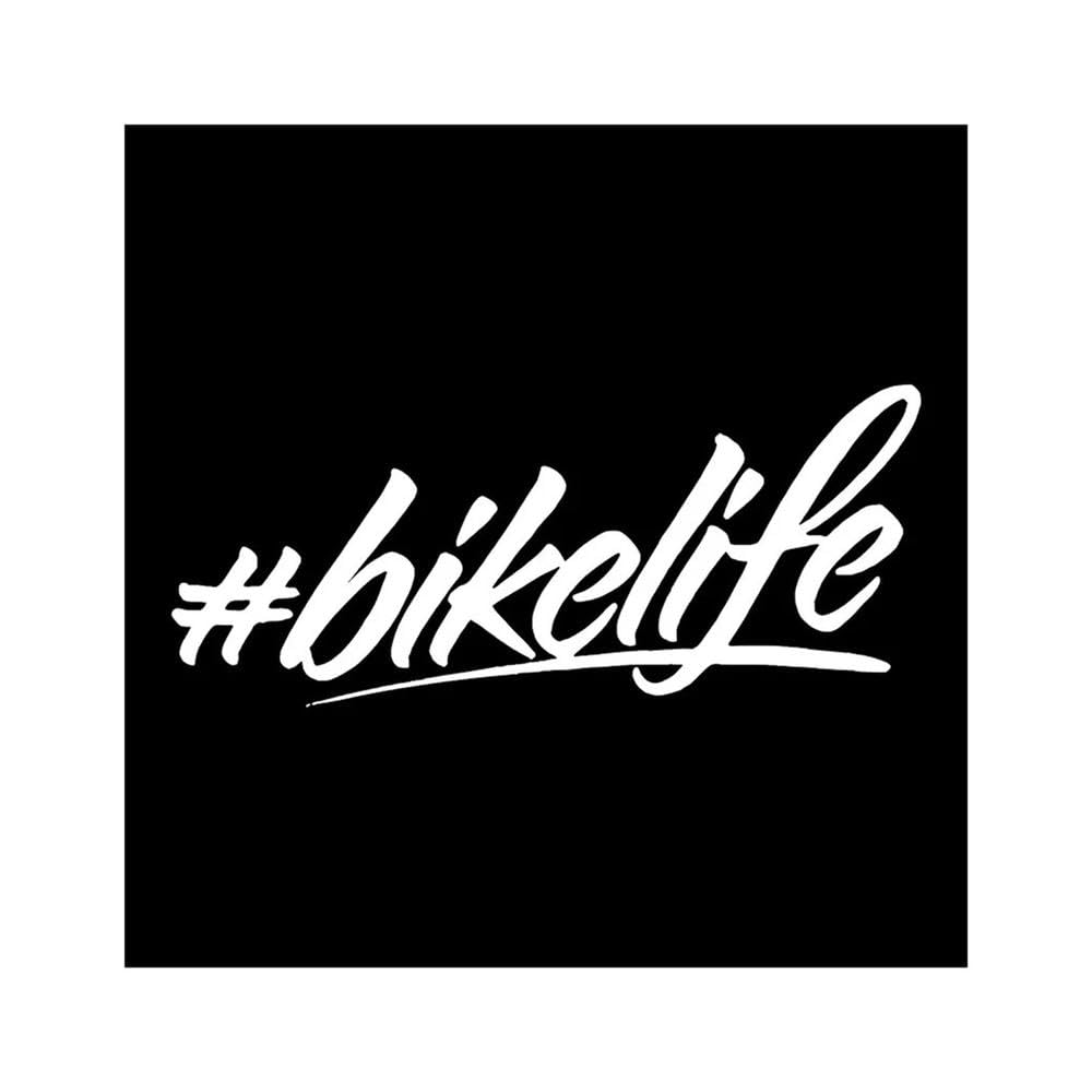 Bikelife Car Stickers Decals Helmet Windows Laptop Sticker Creative Decal Windshield Decoration Vinyl(White)