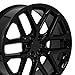 OE Wheels CV62 24 Inch Rim Fits Silverado 1500 Style 6x139.7 24x10 Gloss Black - Hollander 14078 (1)