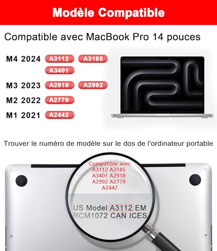 Laptop Privacy Screen Mac 14,2 ZOEGAA Travailler en Open Space sans Risque