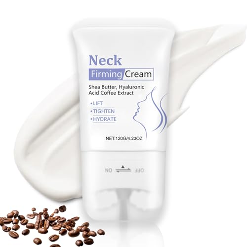 Neck Firming Cream, Tighten and Lift Neck Cream for Firming Roller for Sagging Skin, Hydrating Firming Cream with Shea Butter, to Anti-Aging Smoothes, Reduce Wrinkles, Hydrating & Non-Greasy, 120g