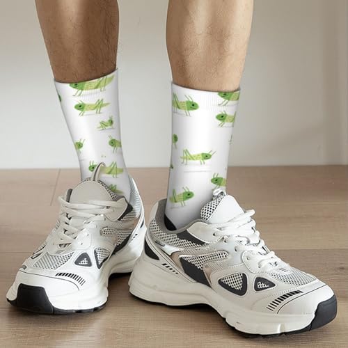 YSOLDA Chaussettes d'équipage, chaussettes de sport de nouveauté décontractées, chaussettes de compression amusantes de 40CM de long pour unisexe,Sauterelle – vue 9