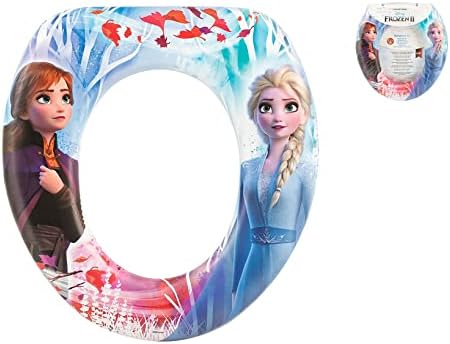 LULABI DISNEY FROZEN 2 - Kinder-Toilettensitz, Disney Ersatz-Töpfchensitz, ergonomischer Kindersitz mit Rückenlehne, rutschfest, anatomisch, leicht zu reinigen, 28 x 30 cm - Bunt M