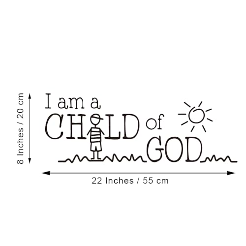 Vinilo Decorativo Letras I am a Child of GOD 55x20 cm miniatura 6