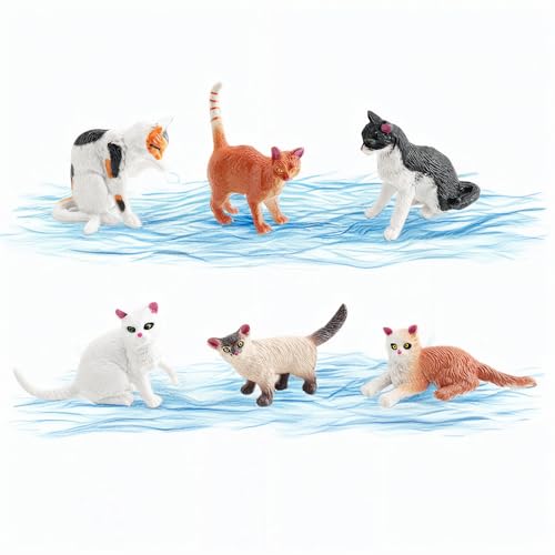 Figurines de chaton miniatures réalistes : l'excellence du détail pour présentoir