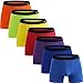 Produktbild INNERSY Unterhosen Männer Baumwolle Boxershorts mit Eingriff Herren Bunt Unterwäsche 7er Pack (XL, Rainbow Color)
