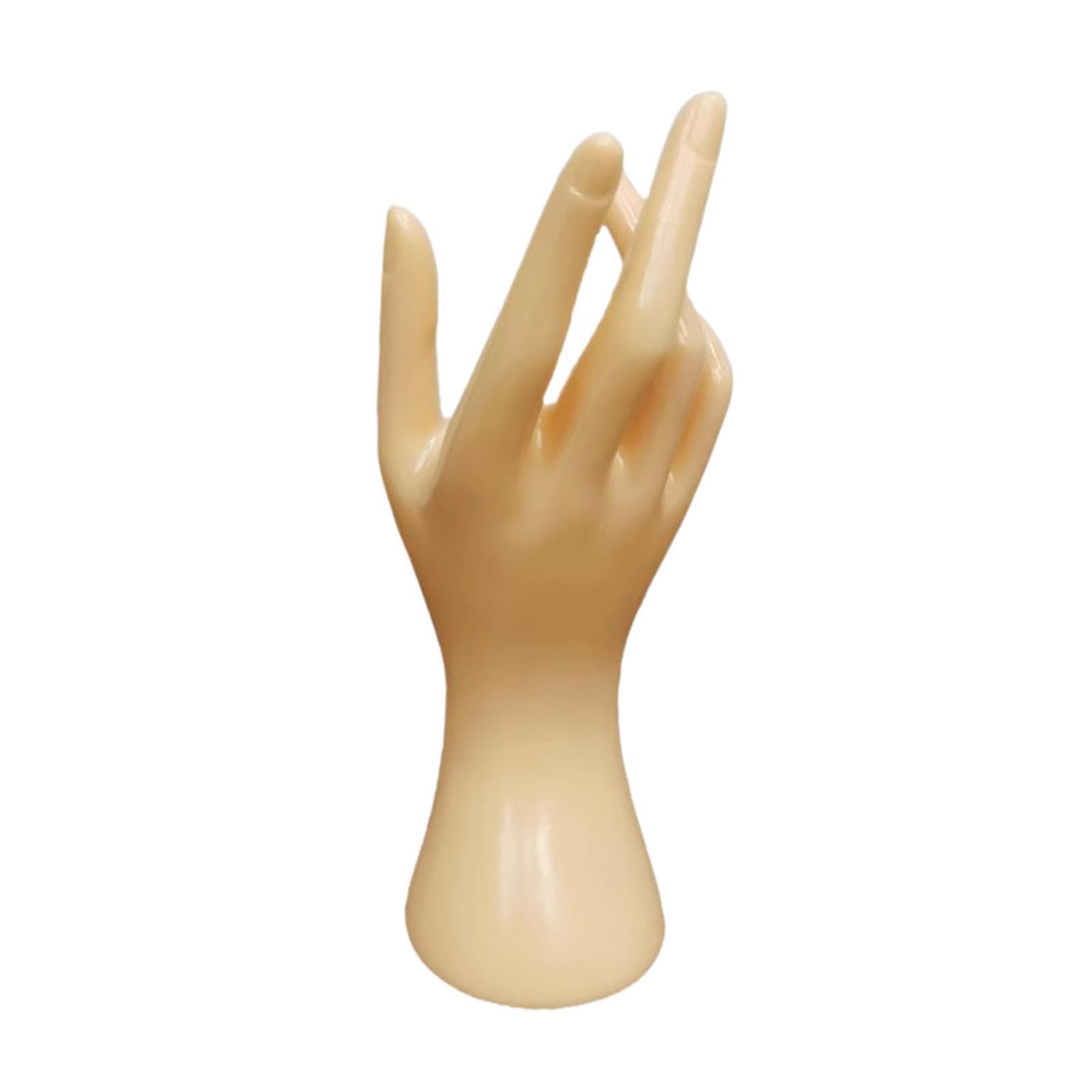 Twisaxc Women's Skin Color Functional Hand Mannequin Model Jewelry Organizer Exquisite Bracelet And Ring Displays Necklace Rings Stand Hand Model Jewelry Organizer Dressing, 22Cm