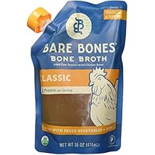 Organic Chicken Bone Broth by Bare Bones - Organic, Chicken Bone Broth, Protein-rich, 1 Pound Pack of 6