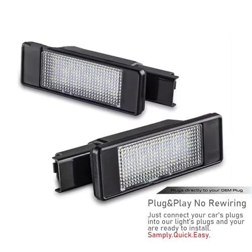 Luces LED para matrícula trasera Citroën C5 III plafón matricula C4 5