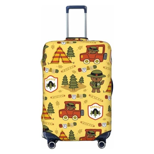 VOSERY Travel Luggage Cover - Forest Guard,Car TentTrees Washable Suitcase Covers Protector Fits 18-32 Inch Luggage