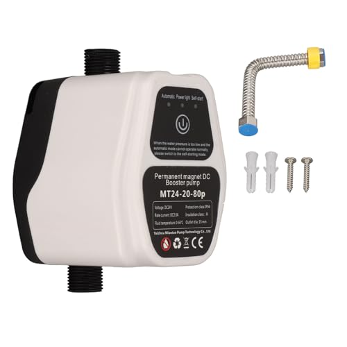 Klanata Garden Hose Pressure Booster Pump, Automatic Water Pressure Booster, DC Pump for Shower Water Pressure Boosting & Recirculating, Wall Mounted for Garden Hose