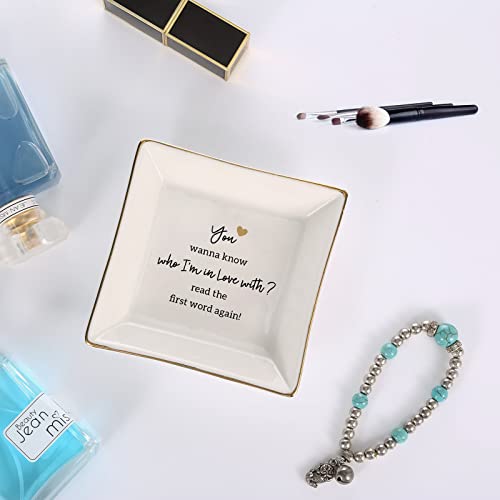 Joyimarr Mothers Day Gifts For Wife Gifts From Husband, Happy Anniversary - Romantic Wife Gifts For Her Wife, Best Wife Mother's Day Birthday Gifts, Ring Dish Holder, Jewelry Tray, Trinket Dish, I Love You #TOP1