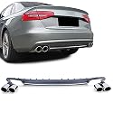 Sport Heck Diffusor Einsatz mit Endrohren Set für Audi A4 B8 Limo Avant 07-11