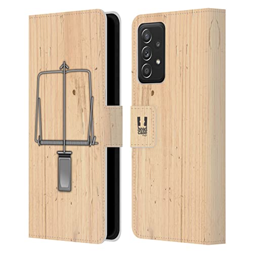 Étui en cuir Galaxy A52 piège de souris pour sécuriser vos cartes au café