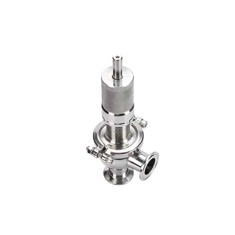 Valvola Di Sicurezza Sanitaria Tri Clamp Da 1" 1-1/4" 1-1/2" 2", SS304/316L, Regolabile 2-9 Bar, EPDM 0-110 ℃, Lucidata A Specchio, Sanitaria For Alimenti E Farmaci (1 Pezzo)(SS316L,1")