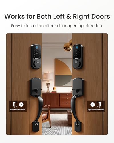 DESLOC B200 Smart Front Door Lock Handle Set, Fingerprint & App Control - Image 7