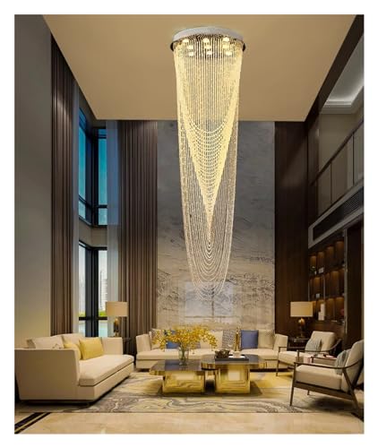 Lustre d'escalier long design moderne D40 H120CM pour hall d'entrée chic
