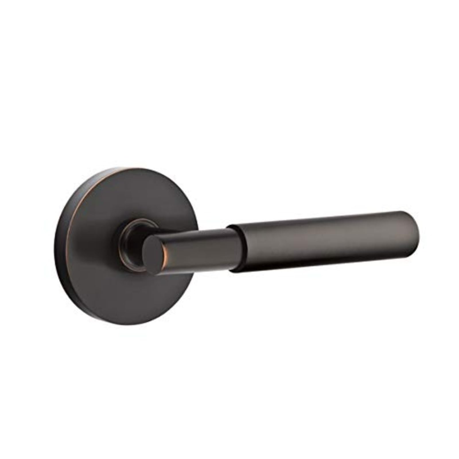 Passage Set Disk Rosette with Lever for RightHand Entry Oil Rubbed Bronze Finish Ideal for Interior Doors in Residential(A)
