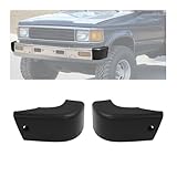 KUAFU Front Bumper End Cap Extension Trim Pair Compatible with 1984-1989 Toyota 4Runner Pickup 4WD Replacement for 5210289106 5210389106 TO1005116 TO1004157 Plastic Black Textured - Left & Right Side