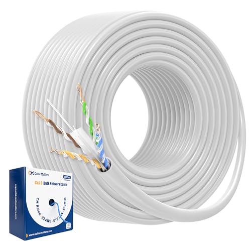 Cable Matters [UL Listed] 10Gbps in-Wall Riser Rated (CMR) 23AWG Bare Copper Cat6 Ethernet Cable - 300ft