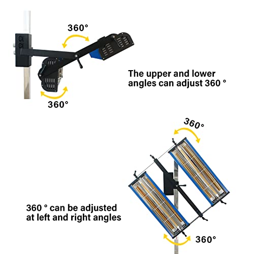 Pakowin Infrared Paint Curing Lamp, 2100W 110V Short Wave Infrared Paint Drying Light With Timer (1-60Min), Car Bodywork Repair Paint Dryer #TOP3