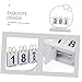 Uonlytech Perpetual Calendar Creative Wooden Desk Calendar for Home Office Decor Heart Design Year Use Easy Date Change Friends Family