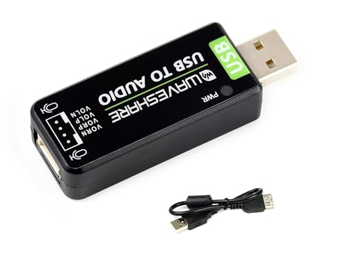 USB to Audio Module USB Sound Card, External Audio Converter Compatible with Raspberry Pi/Jetson Nano, Support Recording and Playback Stereo Codec, Onboard Microphone and Speaker Header USB to Audio Module USB Sound Card, External Audio Converter Compatible with Raspberry Pi/Jetson Nano, Support Recording and Playback Stereo Codec, Onboard Microphone and Speaker Header