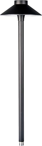 Miniatura 5 de WAC Iluminación de paisaje, Tiki LED de 15 pulgadas de 12 V de camino y área de 2700 K LED cálido integrado en negro