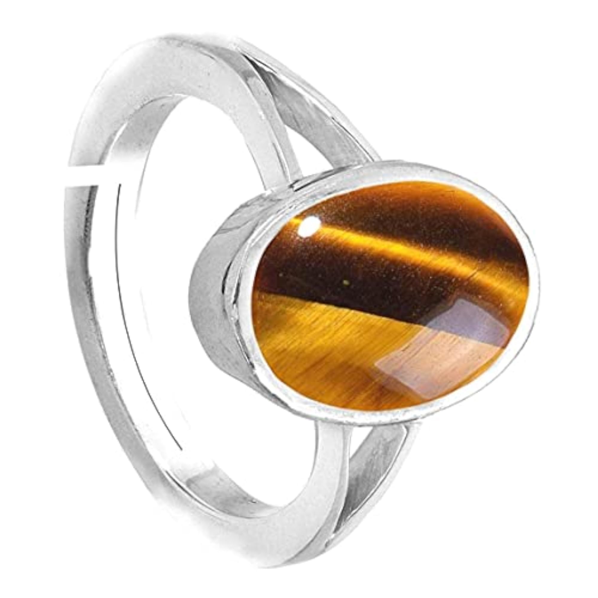 Natural Certified Tiger Eye Ring, 6.00 Ratti Silver