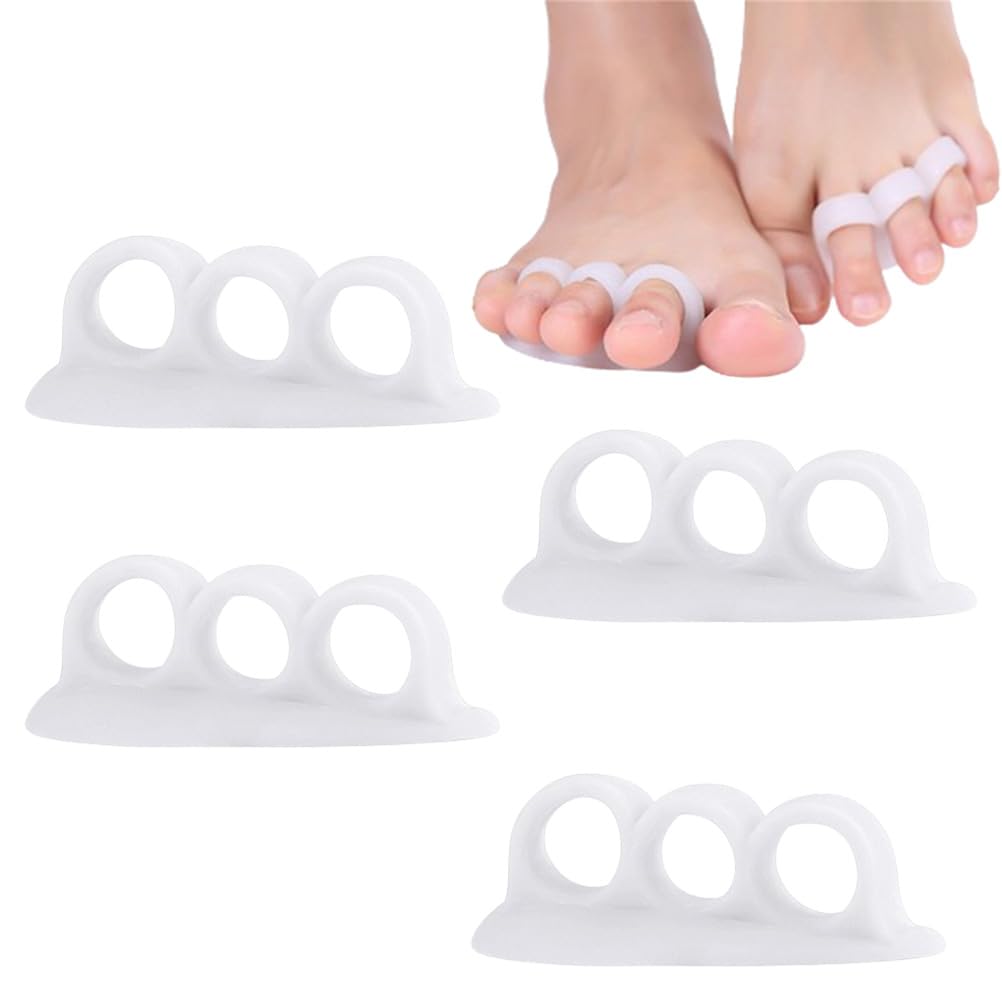 Fc'Noqgn 4 Pieces Toe Separator Foot Separator Pedicure Foot Separator Washable Repeatable Nail Separator Nail Separator Nail Polish Application