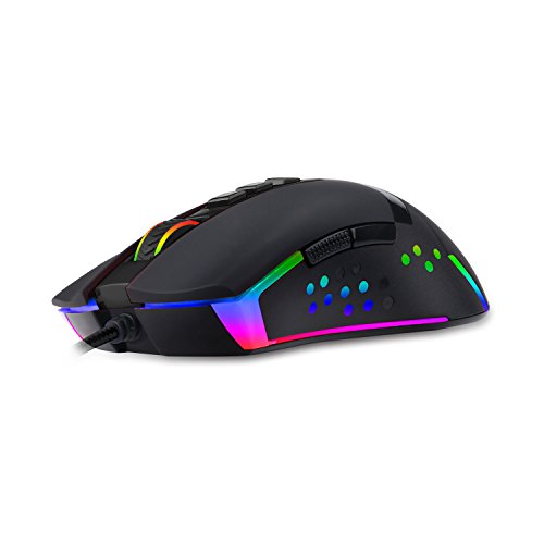 Redragon M712 Wired Gaming Mouse RGB LED Backlit MMO, 9 Button Ambidextrous Macro Programmable Computer Mice, Octopus, 10000 DPI for Windows PC Gamer (Wired RGB Backlit) - Thumbnail 6