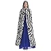 Wild Animal Zebra Print Hooded Cape – Bold Black & White Stripes for Costume, Cosplay or Fashion – Lightweight, Stylish Cloak for Halloween, Parties & Photoshoots