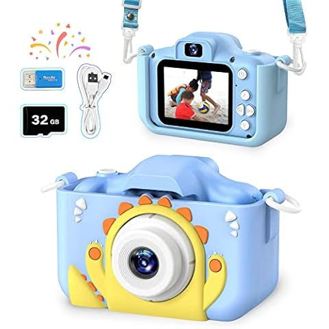 Dwfit kids camera, digital camera for kids, selfie 1080P HD video toy camera with 32G card, gift for 6-12 year old girls and boys Cover