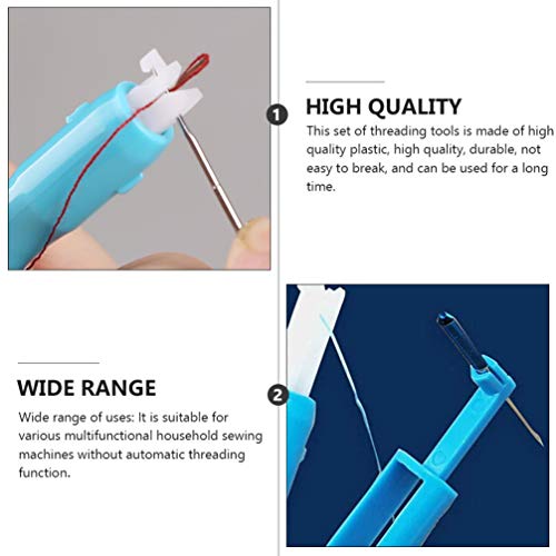 Healifty 5 peças de máquina de costura para máquina de costura, enfiador automático de costura rápid