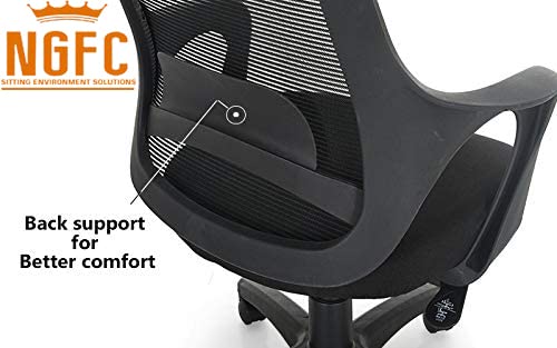 Image of NGFC Office Chair Ergonomic Nylon Base Mono Chair Office with Tilt Lock Mechanism High Comfort Seating Ergonomic Chair for Home & Office