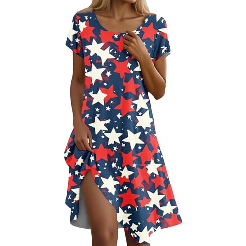 USA Dress Fashion Maternity Casual Lounge Festival Independence Day Graphic Dressy 4th of July Outfits Vestidos De Verano para Mujer 2025 Red